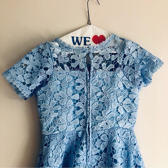 Rare Editions Lace and Illusions Blue Big Girl’s Dress Size 10 - Picture 10 of 12